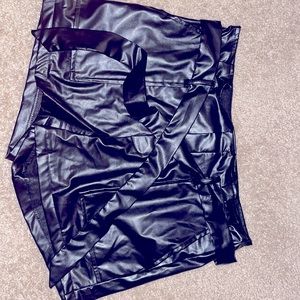 Women’s faux leather  shorts